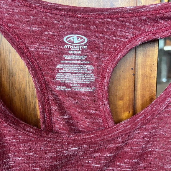 Red Racerback Tank Top with Scoop Neckline - Picture 4 of 5